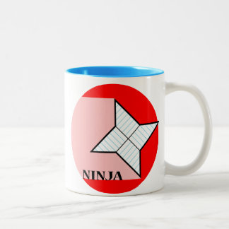 Papieren Ninja Star-Mok Tweekleurige Koffiemok