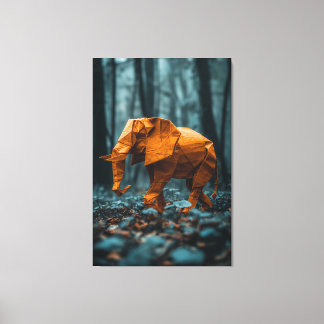 Papieren olifant canvas afdruk