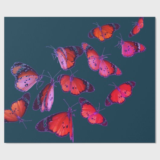 Papieren omhulling met BUTTERFLIES Cadeaupapier (Vlak)