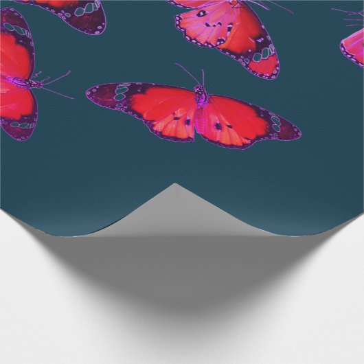 Papieren omhulling met BUTTERFLIES Cadeaupapier (Hoek)