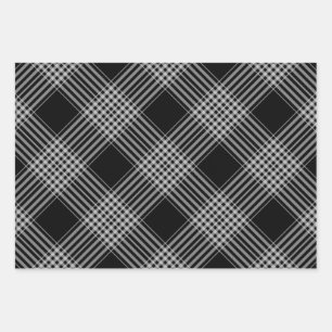 Papieren omhulling met zwarte en witte diagonaal b inpakpapier vel