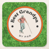 Papieren Onderzetter - Beste opa van Par (Voorkant)