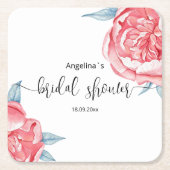Papieren onderzetter bruidsdouche (Voorkant)