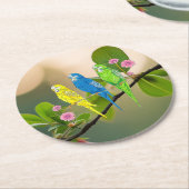 Papieren Onderzetter Budgies (Gebogen)