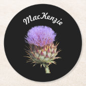 Papieren Onderzetter - Distel met naam (Voorkant)