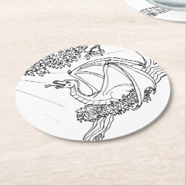 Papieren Onderzetter - Drakennest