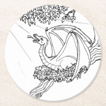 Papieren Onderzetter - Drakennest