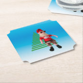 Papieren Onderzetter - Feestvrije kerstman (Gekanteld)