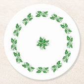 Papieren Onderzetter - Holly Wreath (Voorkant)