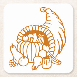 Papieren Onderzetter - Hoorn van Overvloed