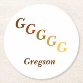 Papieren Onderzetter - Initialen en naam in browse