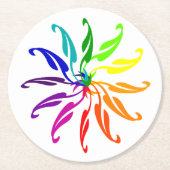 Papieren Onderzetter - Kleurwielbladeren (Voorkant)