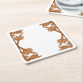 Papieren Onderzetter - Leafy Brackets (Schuin)