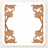 Papieren Onderzetter - Leafy Brackets (Voorkant)