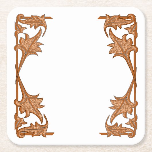 Papieren Onderzetter - Leafy Brackets (Voorkant)