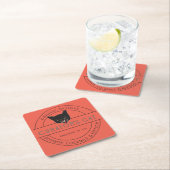 Papieren Onderzetter - Logo voor de kat van de cur (Insitu)