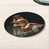 Papieren Onderzetter met koningin van Sheba door L (Gebogen)