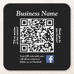 Papieren Onderzetter met QR-code