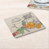 Papieren Onderzetter met Sinaasappels (Schuin)