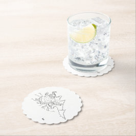 Papieren Onderzetter: Mr & Mrs Claus Kartonnen Onderzetters