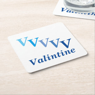 Papieren Onderzetter - Naam en inwendige letters (