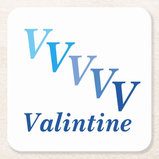 Papieren Onderzetter - Naam en inwendige letters ( (Voorkant)