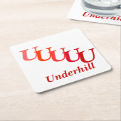 Papieren Onderzetter - Naam en overwegingen (Schuin)