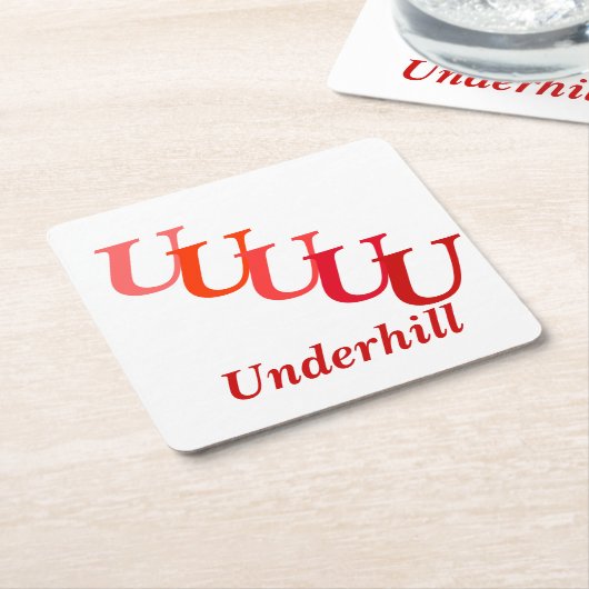 Papieren Onderzetter - Naam en overwegingen (Schuin)