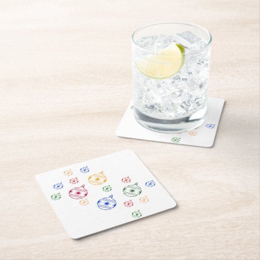 Papieren Onderzetter - Ornamenten met kerstbomen (Insitu)