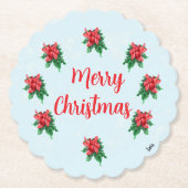 Papieren onderzetter :   Prettig kerstfeest   (Voorkant)