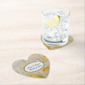 Papieren Onderzetter Rozen Bruid Bruidegom Datum (Insitu)