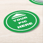 Papieren Onderzetter (set van 6) - Voeg je Afbeeld (Gebogen)