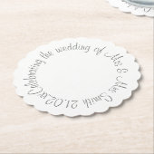 Papieren onderzetter - Ter viering van de bruiloft (Gekanteld)