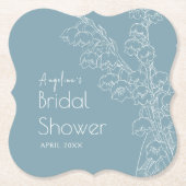 Papieren onderzetter voor bruidsdouche. (Voorkant)