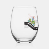 Papieren Onderzetter Wijnglas Zonder Voet (Links)