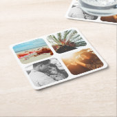 Papieren Onderzetters 4 Rond raster fotosjabloon (Schuin)