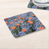 Papieren onderzetters bloemen (Schuin)