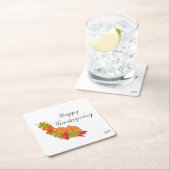 Papieren Onderzetters: Happy Thanksgiving Kartonnen Onderzetters (Insitu)