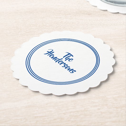 Papieren Onderzetters instellen - Aangepaste naam (Gekanteld)