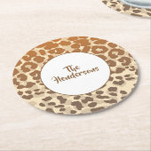 Papieren Onderzetters Set - Aangepaste Naam (Gebogen)