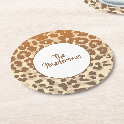 Papieren Onderzetters Set - Aangepaste Naam (Gebogen)