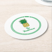 Papieren Onderzetters Set - Aangepaste Naam (Gebogen)