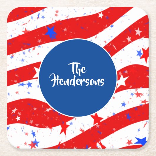 Papieren Onderzetters Set- Aangepaste Naam (Voorkant)