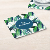 Papieren Onderzetters Set- Aangepaste Naam (Schuin)