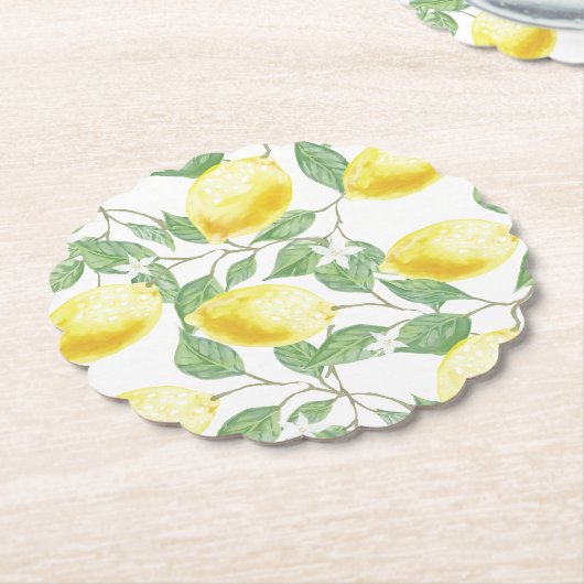 Papieren Onderzetters Set-Lemons (Gekanteld)