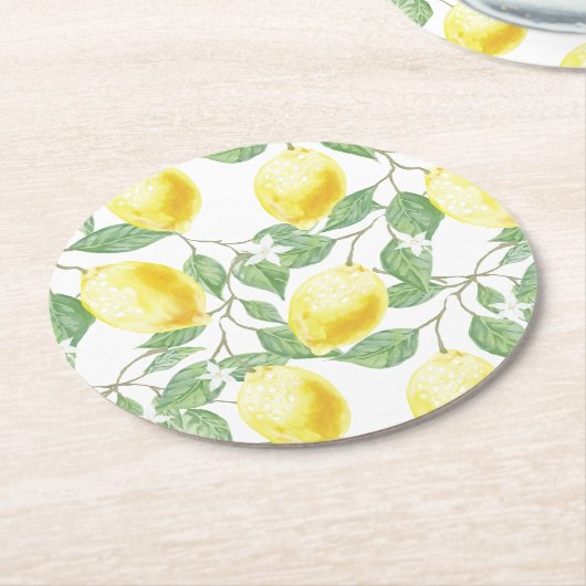 Papieren Onderzetters Set-Lemons (Gebogen)