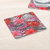 Papieren Onderzetters Tropische handpalmen (Schuin)