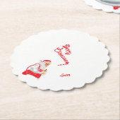 Papieren Onderzetters: Vrolijk kerstfeest Kartonnen Onderzetters (Gekanteld)