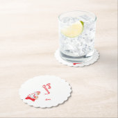 Papieren Onderzetters: Vrolijk kerstfeest Kartonnen Onderzetters (Insitu)