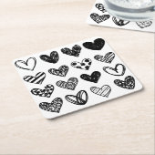 Papieren Onderzetters - Zwart-witten (Schuin)